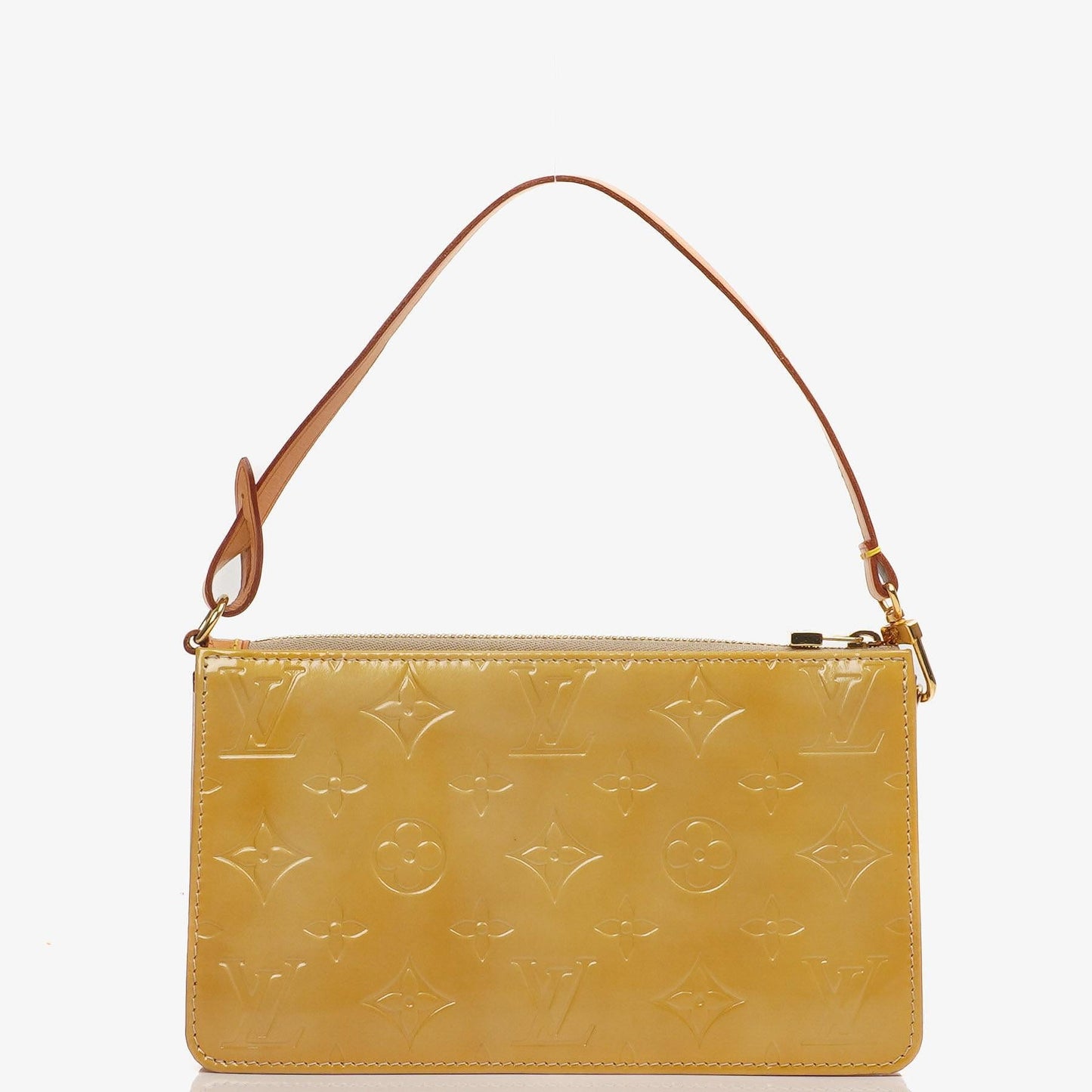 Louis Vuitton Lexington Gelb Monogram Vernis Clutch Handtasche