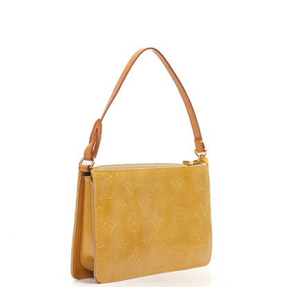 Louis Vuitton Lexington Gelb Monogram Vernis Clutch Handtasche