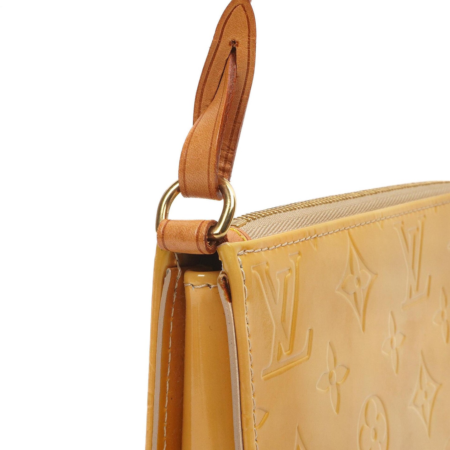 Louis Vuitton Lexington Gelb Monogram Vernis Clutch Handtasche