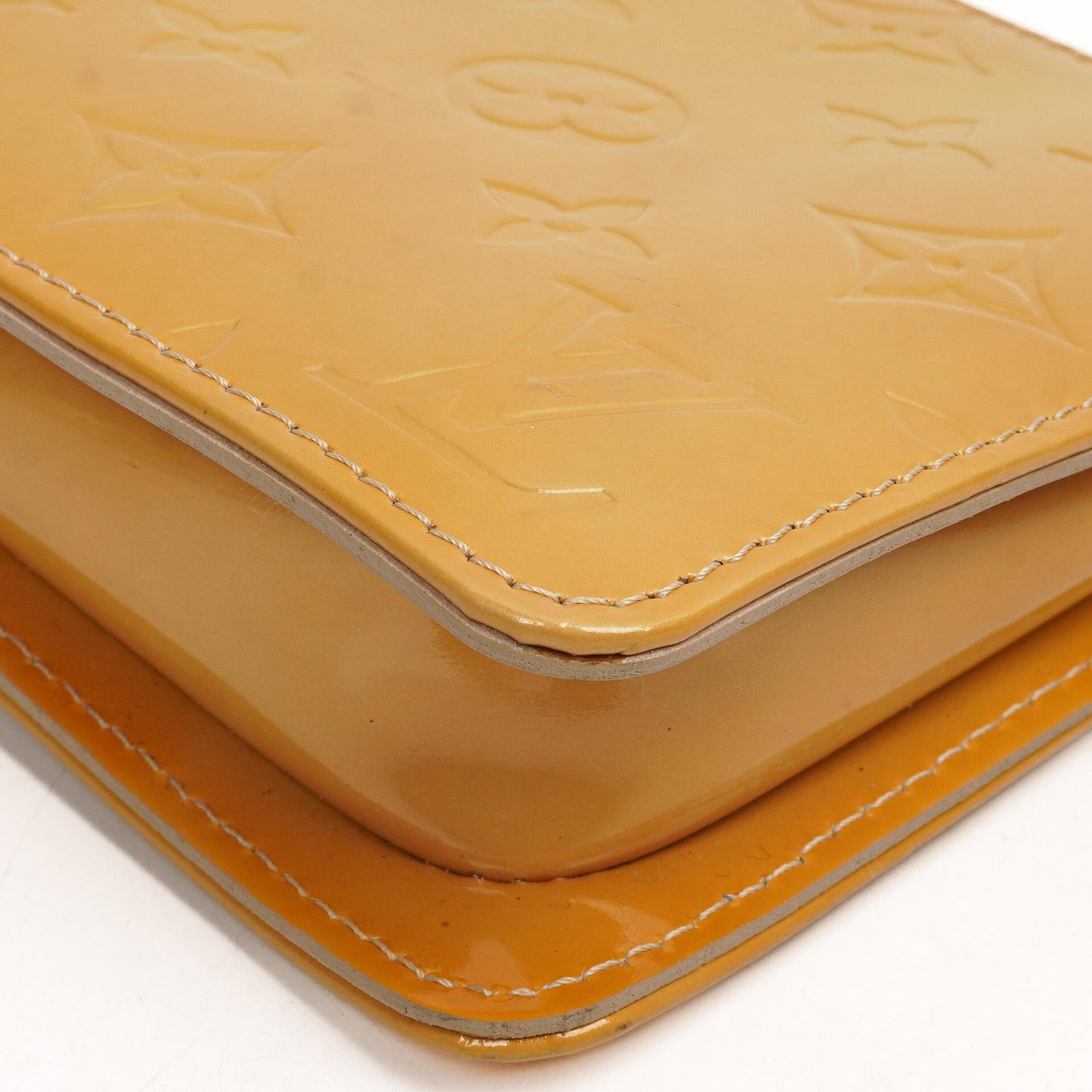 Louis Vuitton Lexington Gelb Monogram Vernis Clutch Handtasche