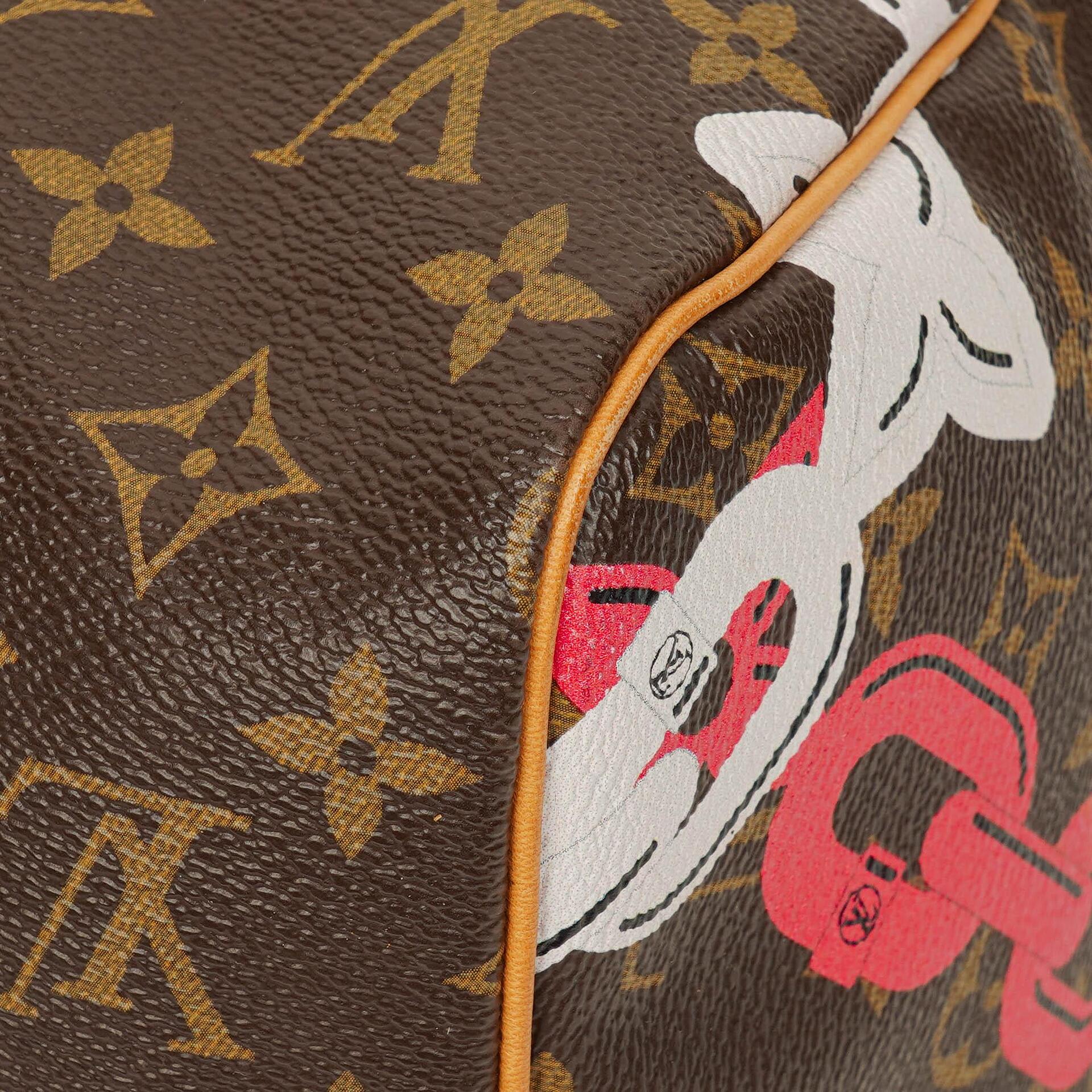 Louis Vuitton Limitierte Edition Chain Flower Speedy 30 Handtasche aus Monogram Canvas