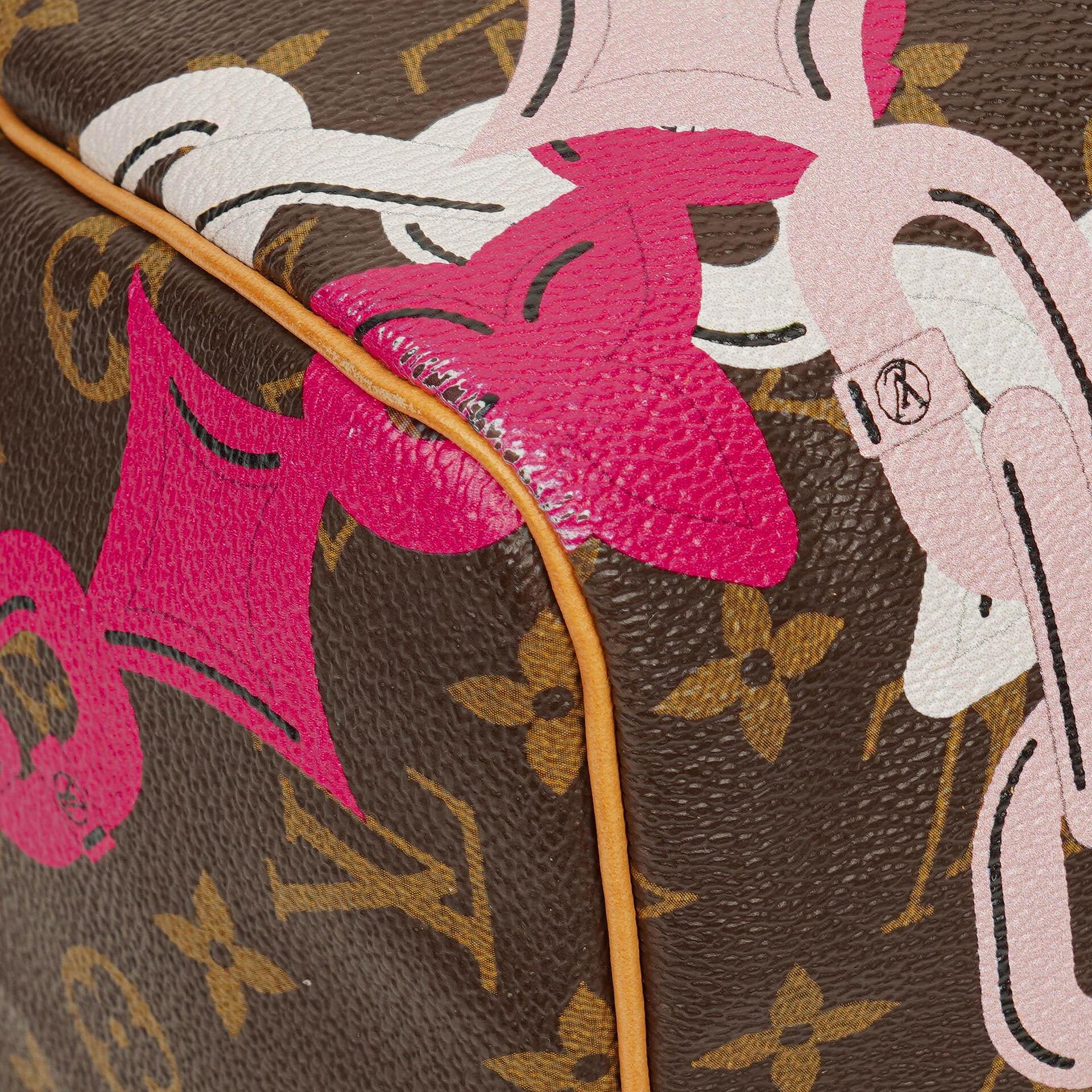 Louis Vuitton Limitierte Edition Chain Flower Speedy 30 Handtasche aus Monogram Canvas