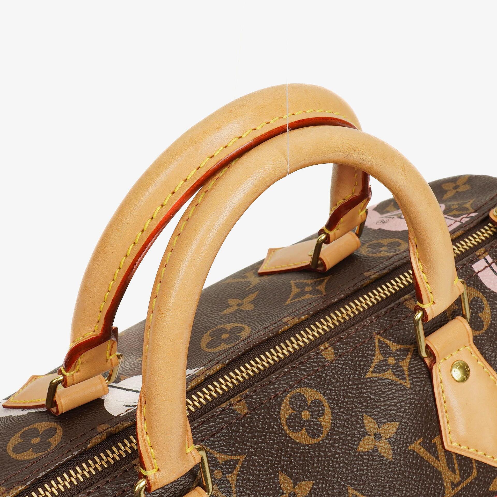 Louis Vuitton Limitierte Edition Chain Flower Speedy 30 Handtasche aus Monogram Canvas