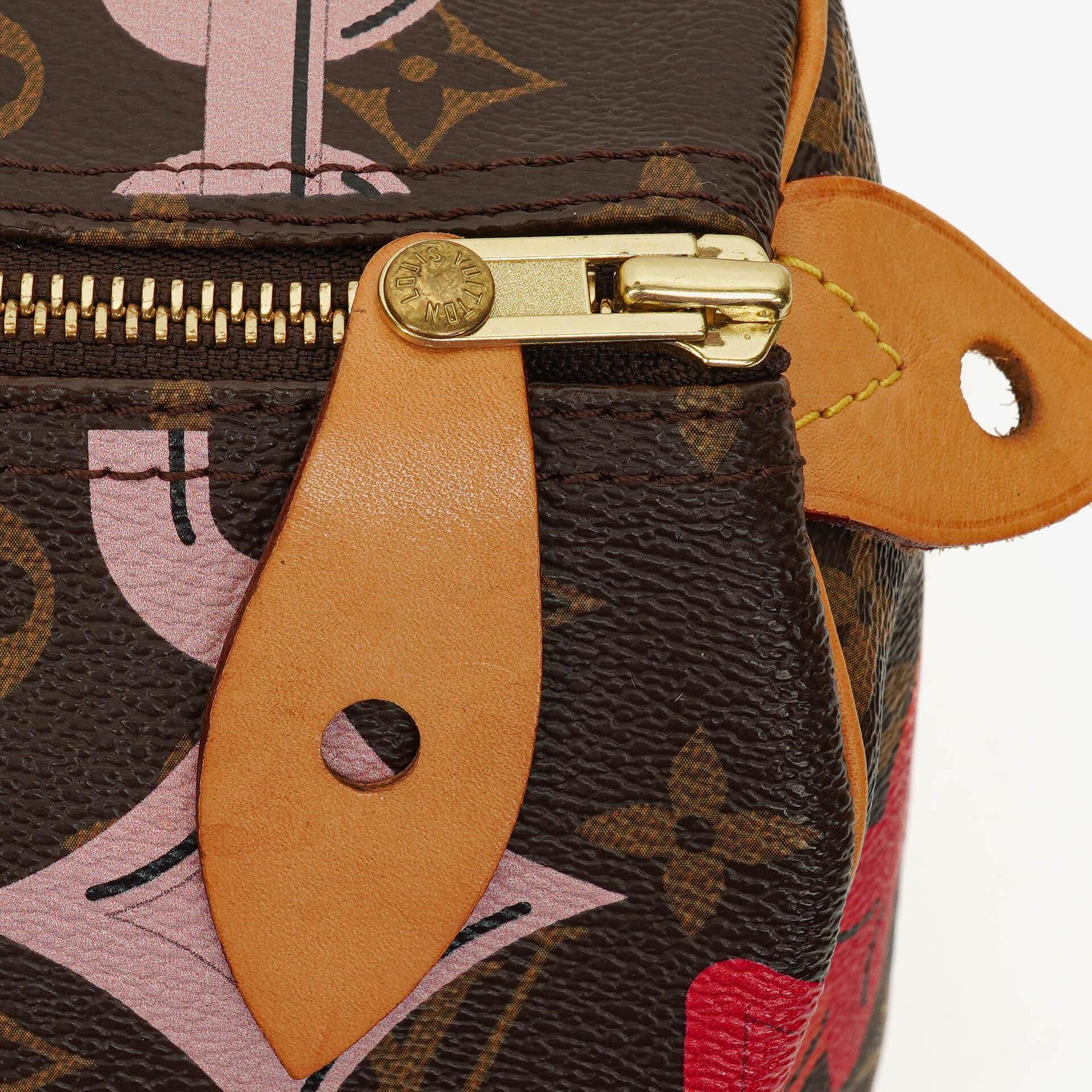 Louis Vuitton Limitierte Edition Chain Flower Speedy 30 Handtasche aus Monogram Canvas