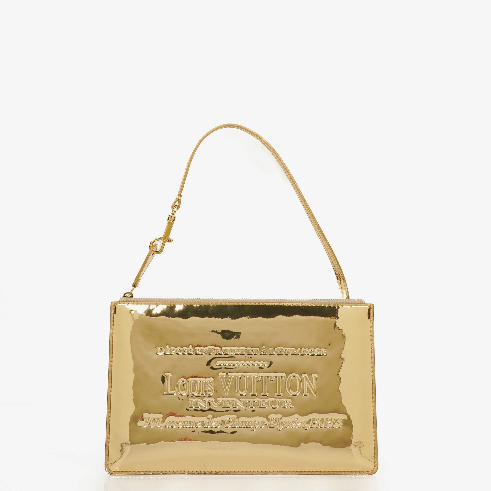 Louis Vuitton Limited Edition Miroir Pochette Tasche in Gold