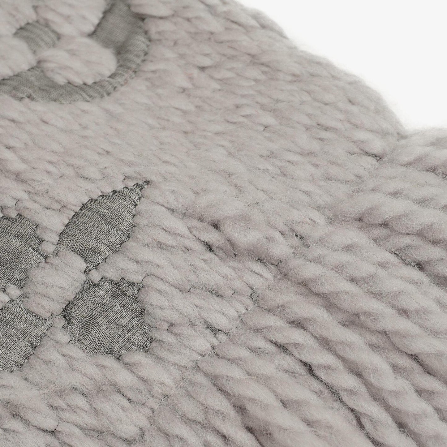Louis Vuitton Logomania Woll-Seiden-Schal Perlgrau