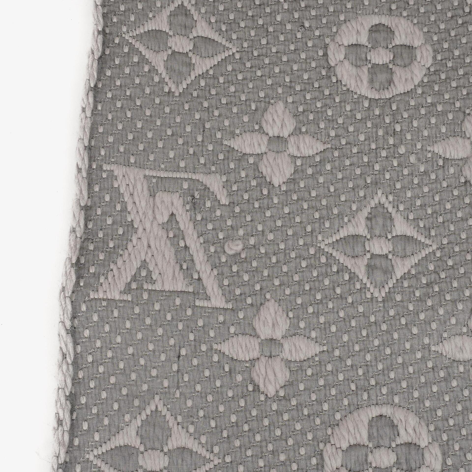 Louis Vuitton Logomania Woll-Seiden-Schal Perlgrau