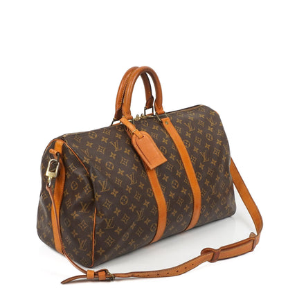 Louis Vuitton Malletier Keepall 45 Bandouliere Monogram Canvas Reisetasche