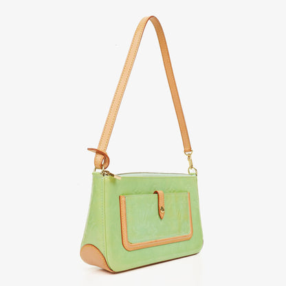 Louis Vuitton Mallory Square Schultertasche aus Monogram Vernis in Pfefferminz