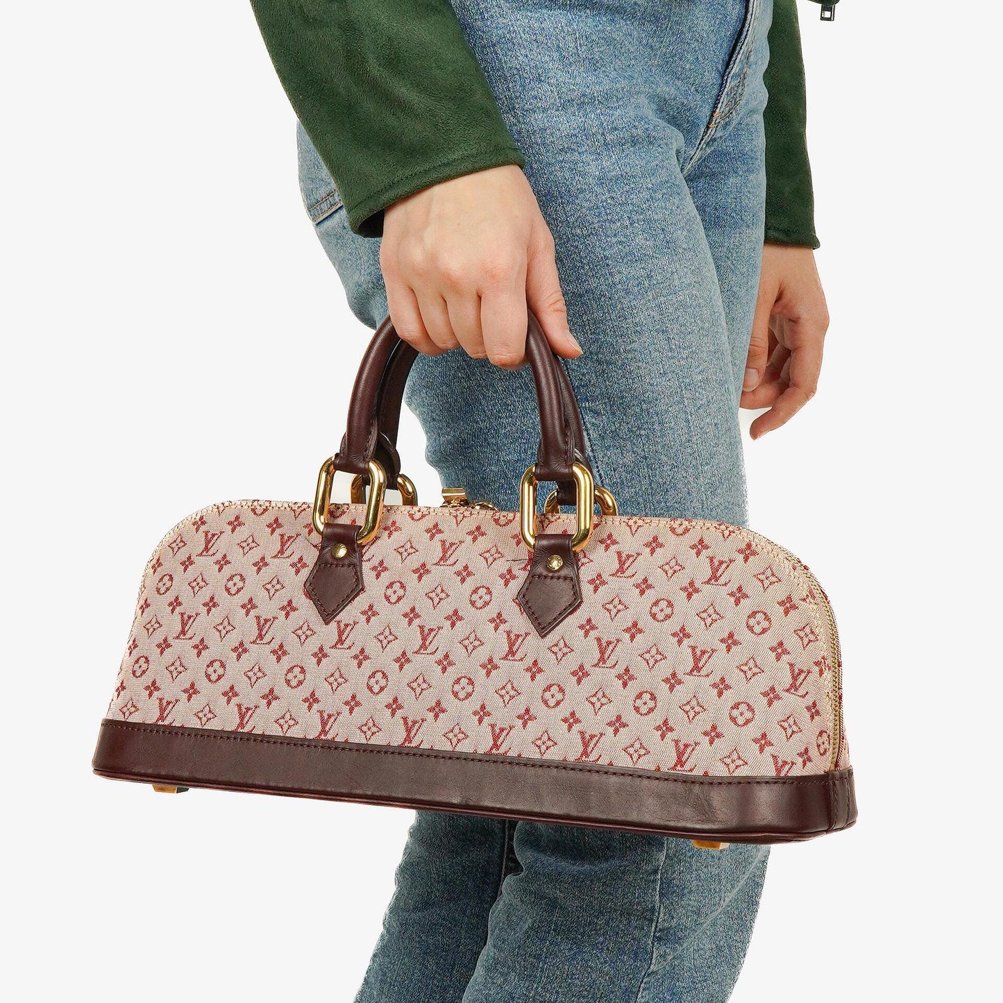 Louis Vuitton Mini Alma Lange Handtasche Monogram Cherry