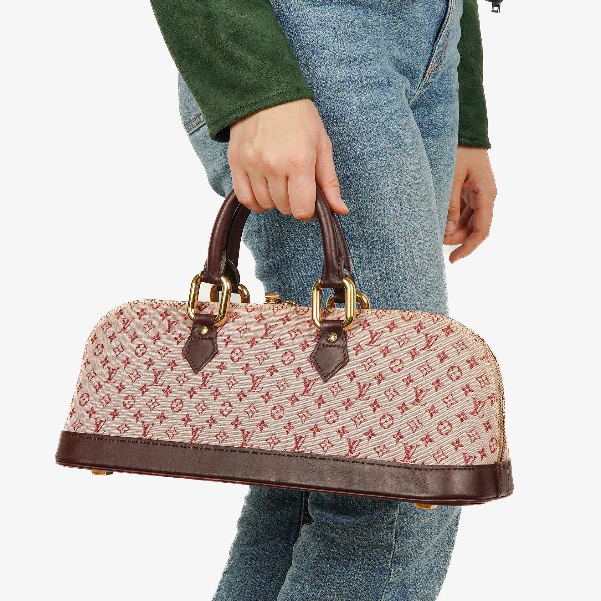 Louis Vuitton Mini Alma Lange Handtasche Monogram Cherry
