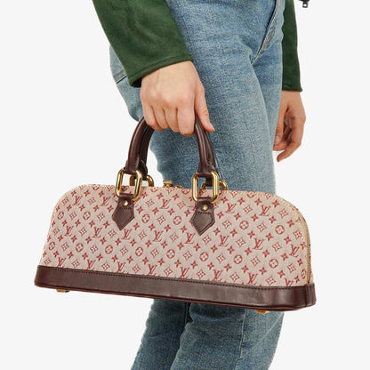 Louis Vuitton Mini Alma Lange Handtasche Monogram Cherry