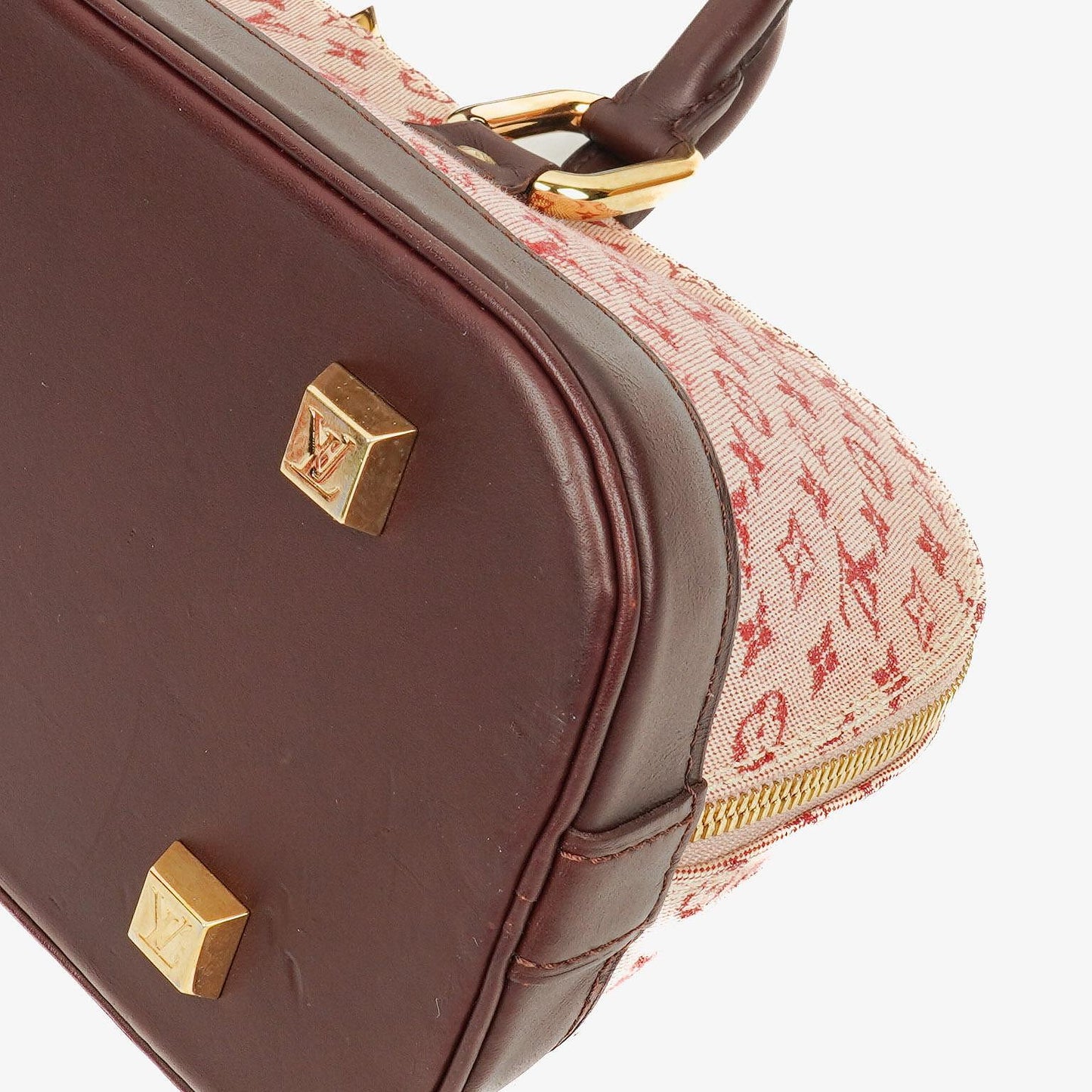 Louis Vuitton Mini Alma Lange Handtasche Monogram Cherry