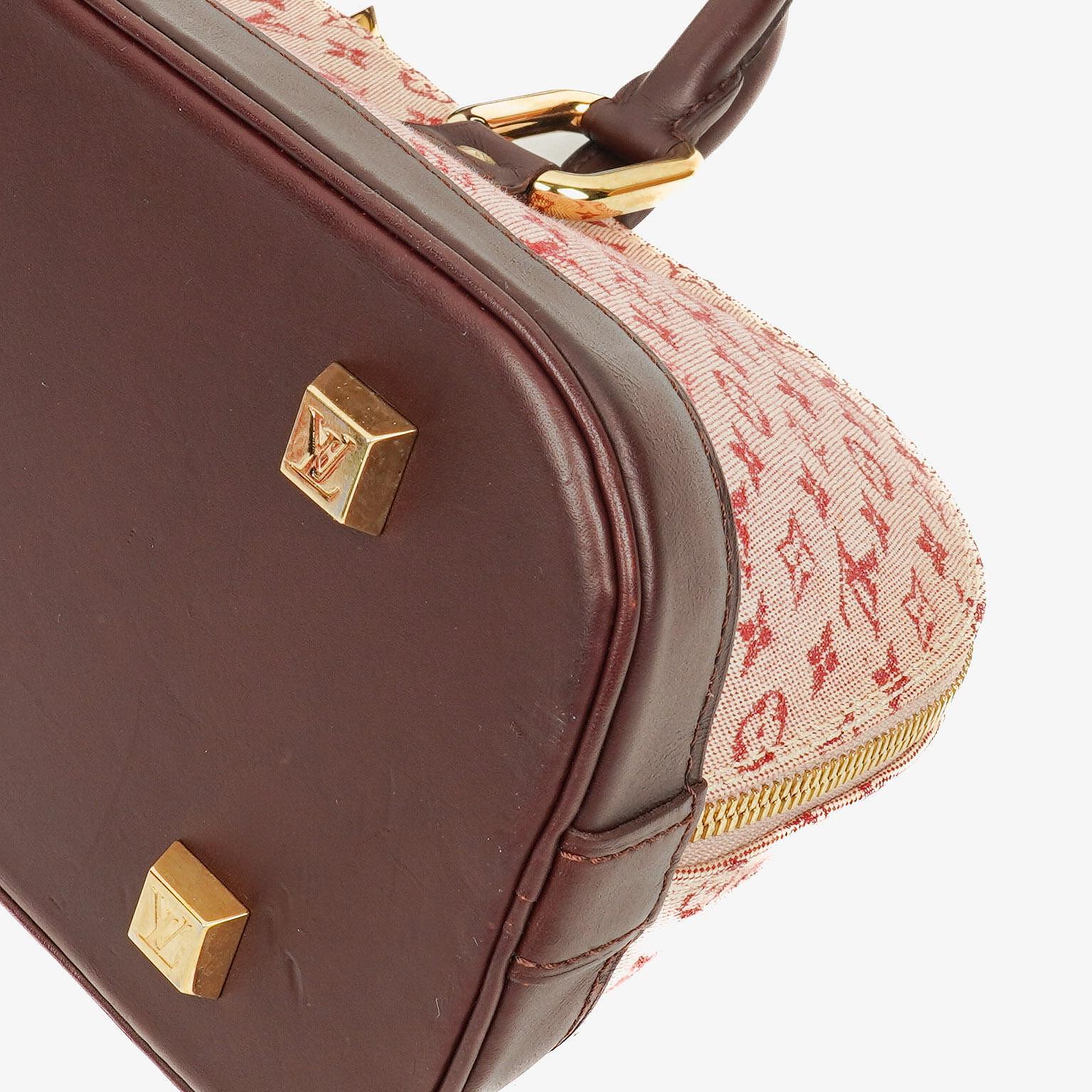 Louis Vuitton Mini Alma Lange Handtasche Monogram Cherry