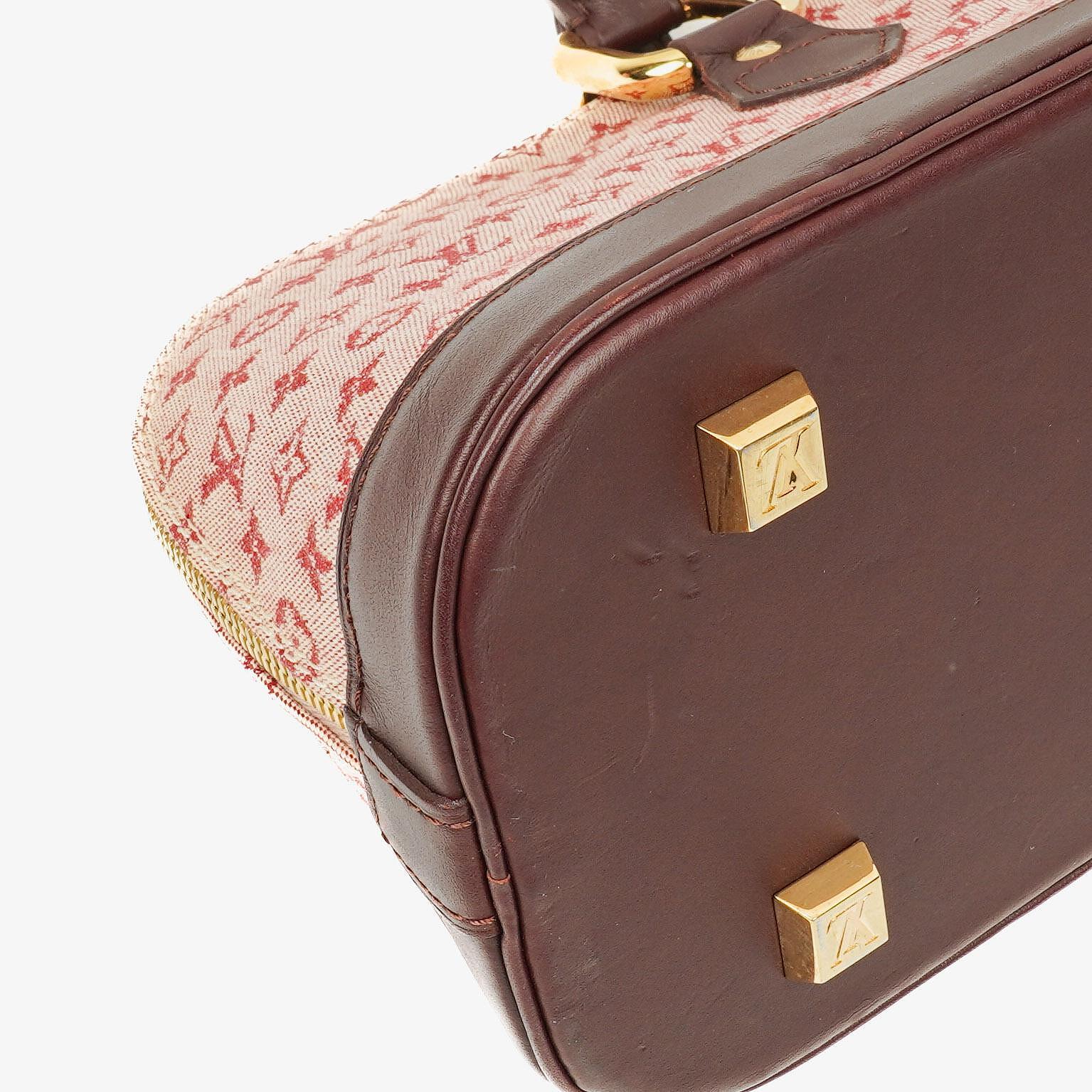 Louis Vuitton Mini Alma Lange Handtasche Monogram Cherry
