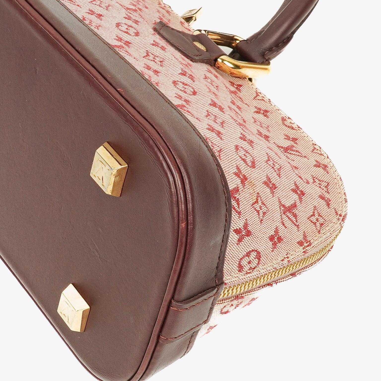 Louis Vuitton Mini Alma Lange Handtasche Monogram Cherry