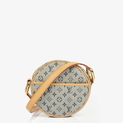 Louis Vuitton Mini Jeanne PM Schultertasche aus blauem Monogram Mini Lin