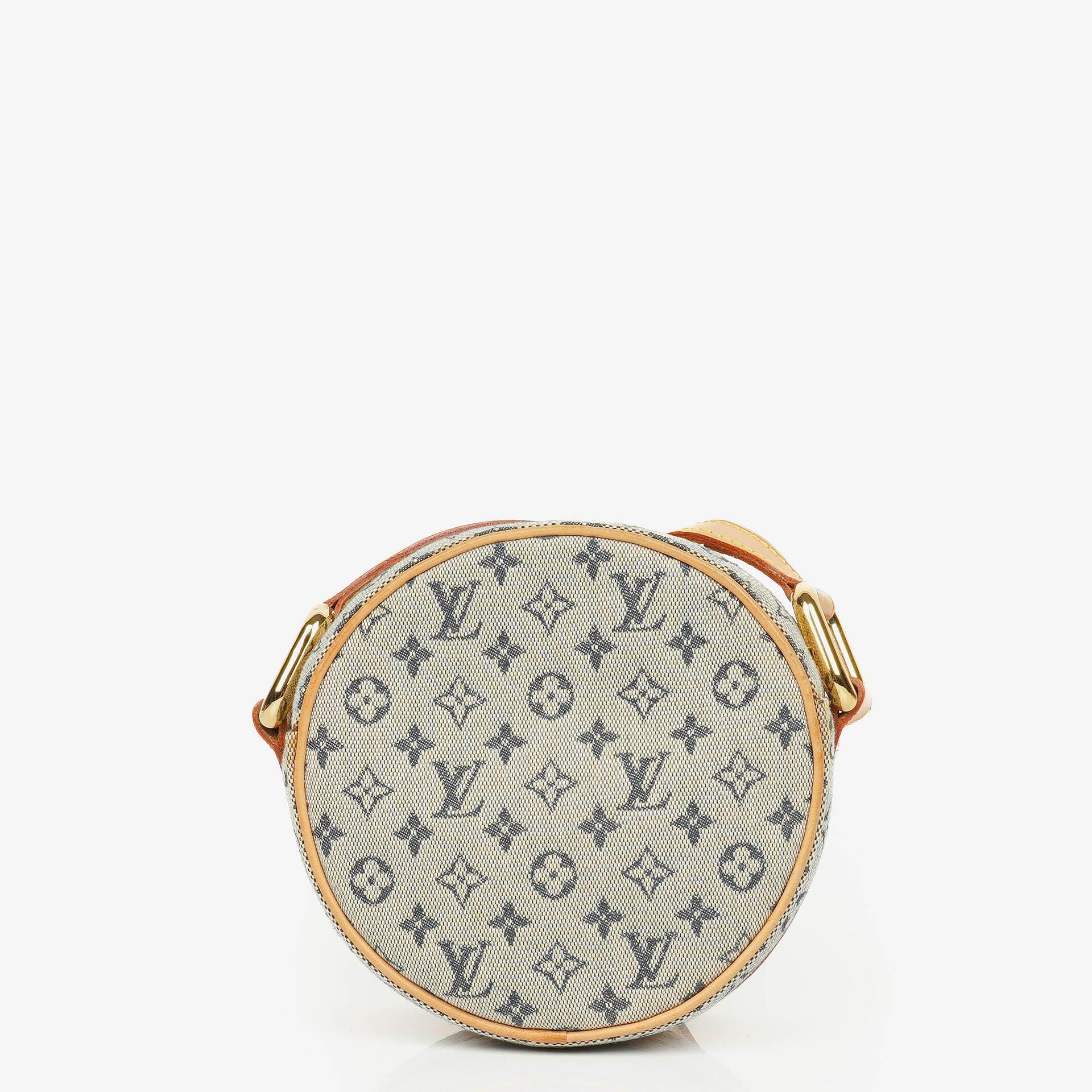 Louis Vuitton Mini Jeanne PM Schultertasche aus blauem Monogram Mini Lin