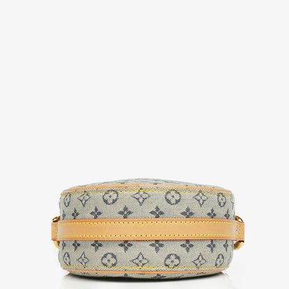 Louis Vuitton Mini Jeanne PM Schultertasche aus blauem Monogram Mini Lin