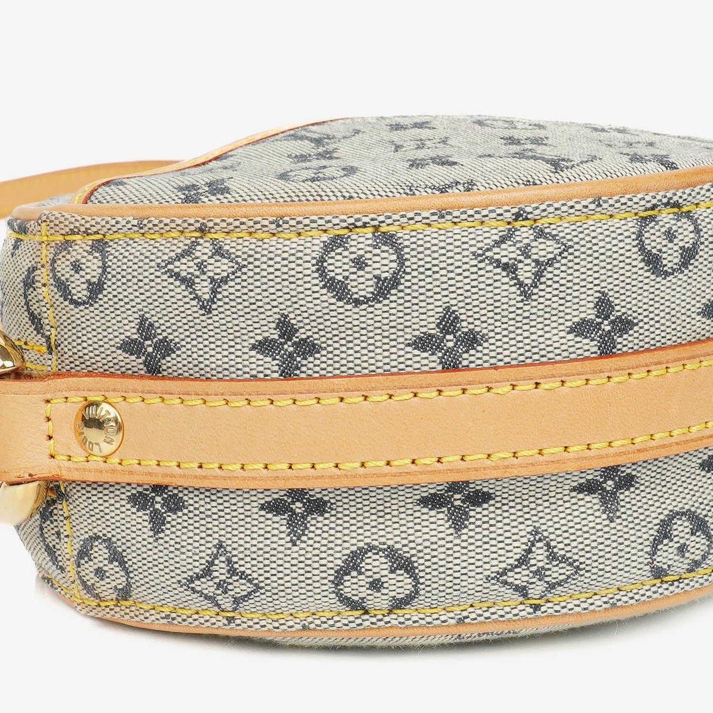 Louis Vuitton Mini Jeanne PM Schultertasche aus blauem Monogram Mini Lin