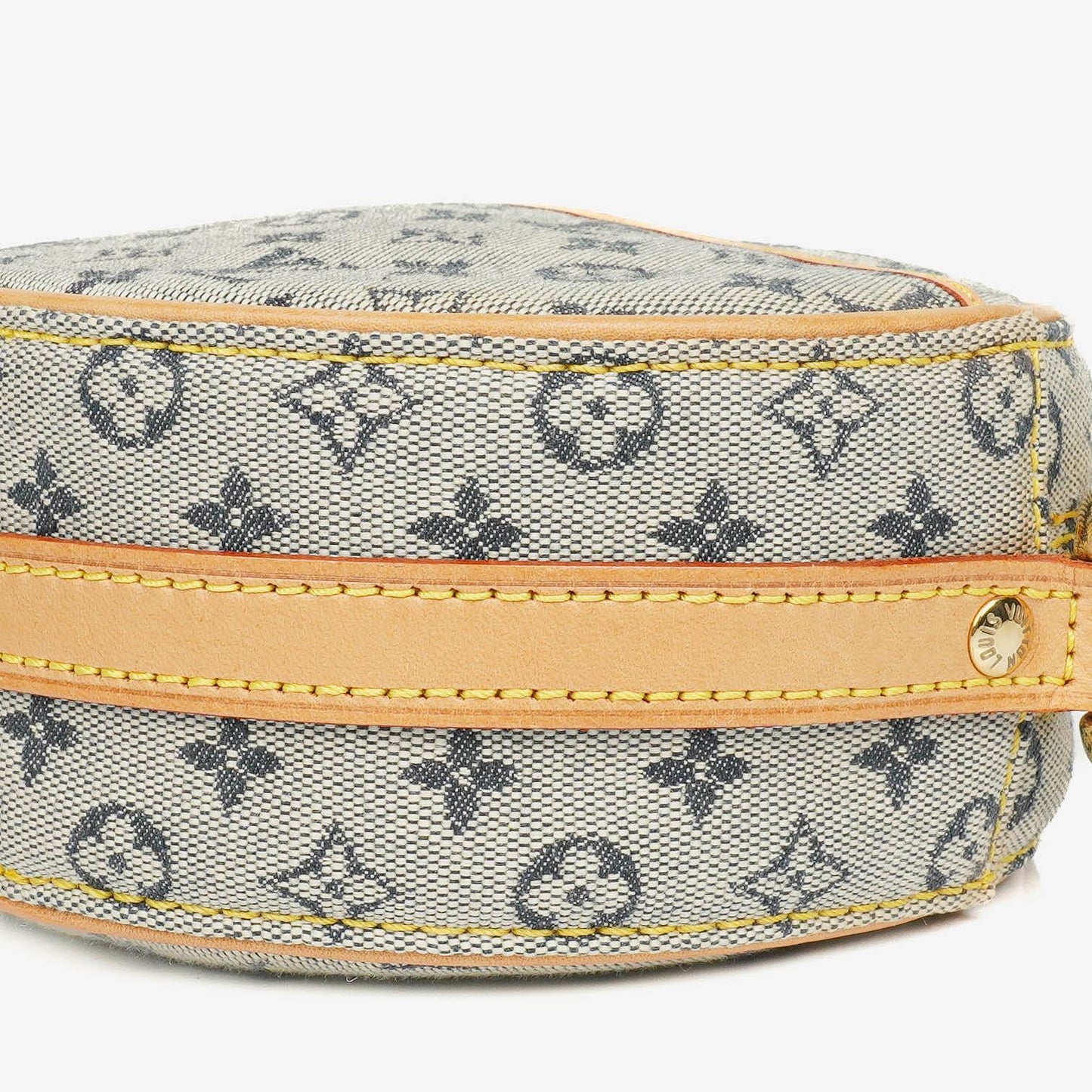 Louis Vuitton Mini Jeanne PM Schultertasche aus blauem Monogram Mini Lin