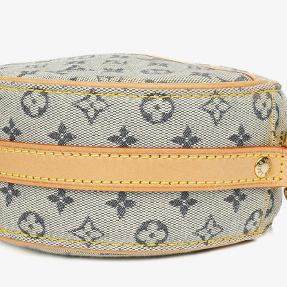 Louis Vuitton Mini Jeanne PM Schultertasche aus blauem Monogram Mini Lin