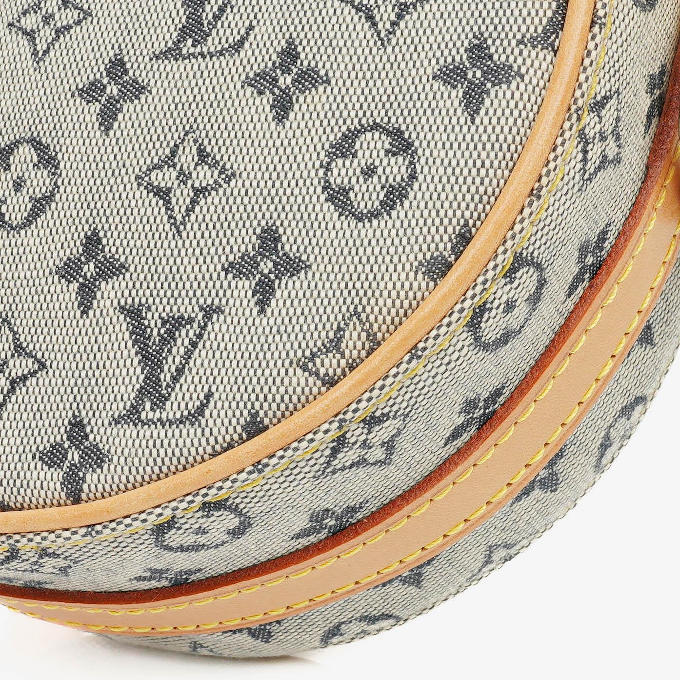 Louis Vuitton Mini Jeanne PM Schultertasche aus blauem Monogram Mini Lin