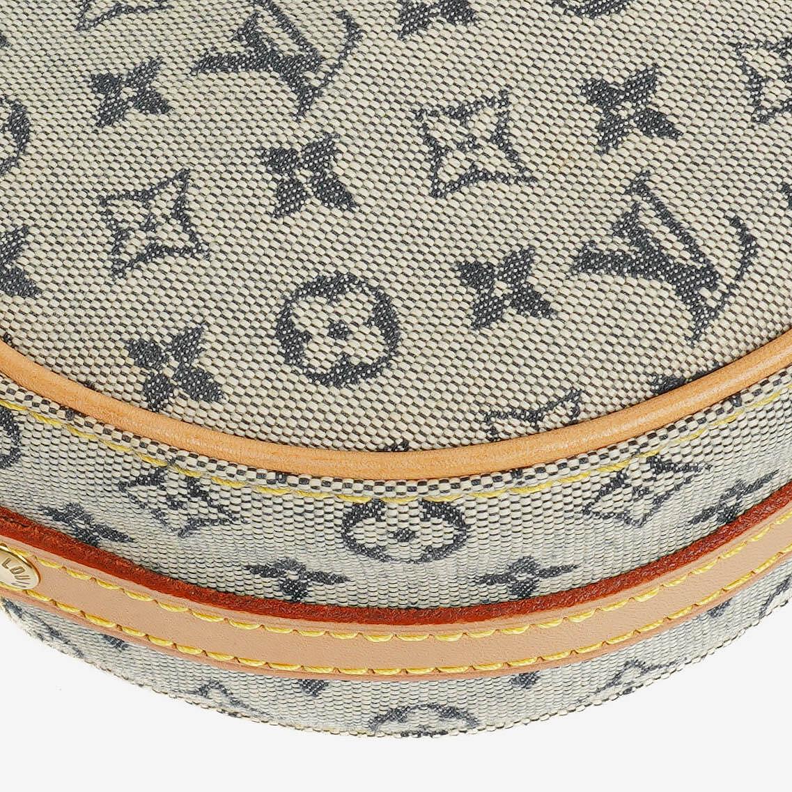 Louis Vuitton Mini Jeanne PM Schultertasche aus blauem Monogram Mini Lin