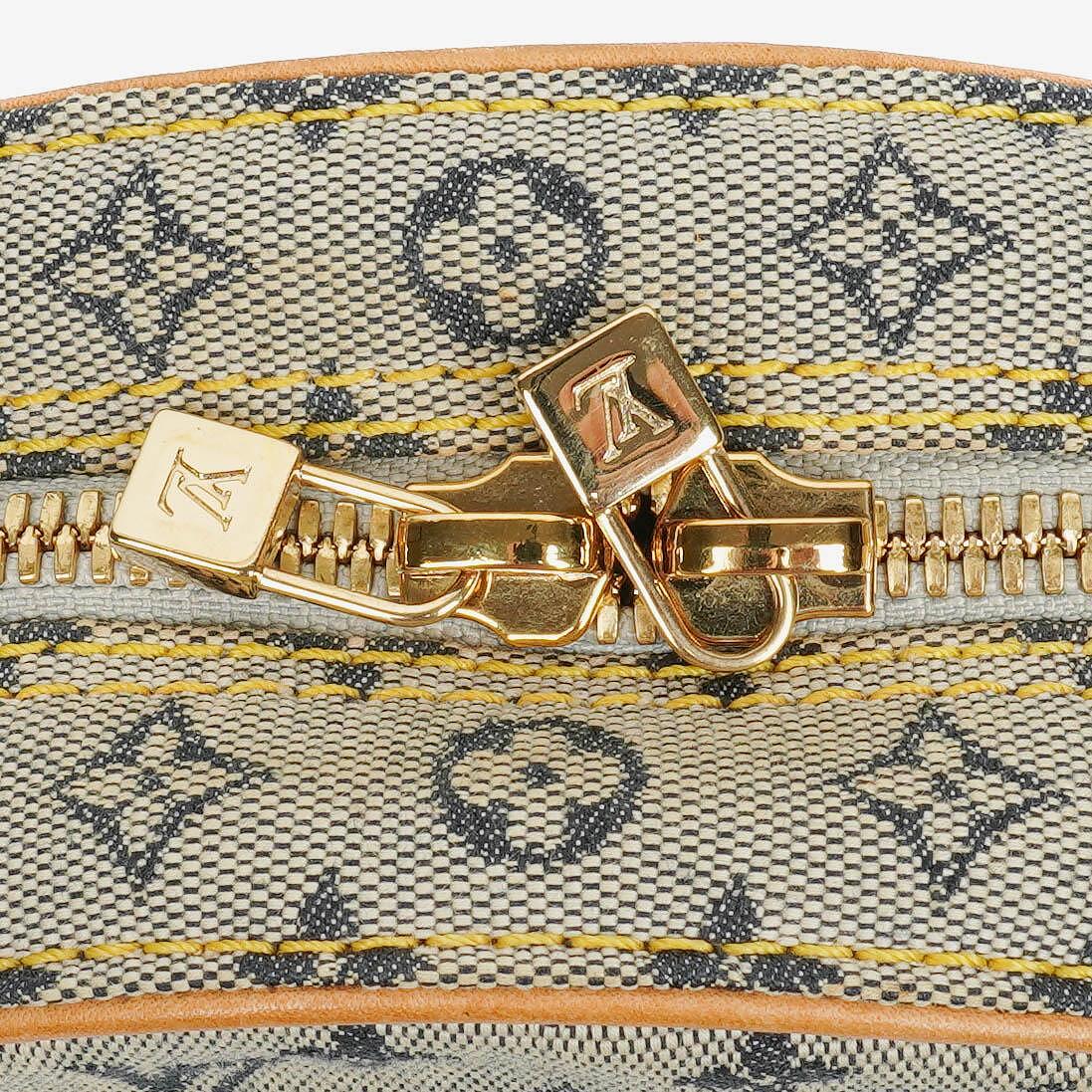 Louis Vuitton Mini Jeanne PM Schultertasche aus blauem Monogram Mini Lin