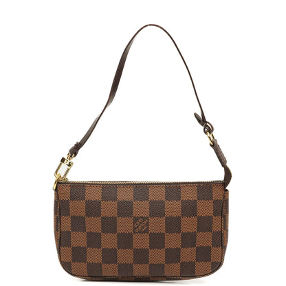 Louis Vuitton Mini Pochette Accessoires Damier Ebene Canvas Clutch Handtasche
