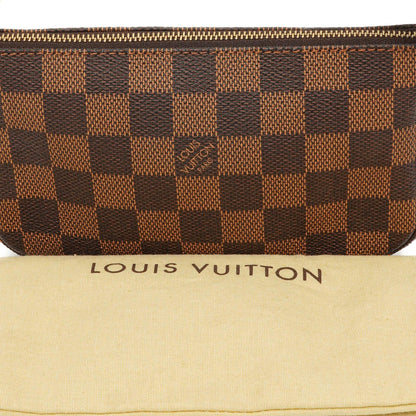 Louis Vuitton Mini Pochette Accessoires Damier Ebene Canvas Clutch Handtasche