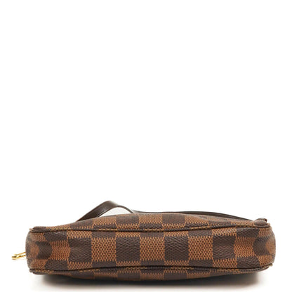 Louis Vuitton Mini Pochette Accessoires Damier Ebene Canvas Clutch Handtasche