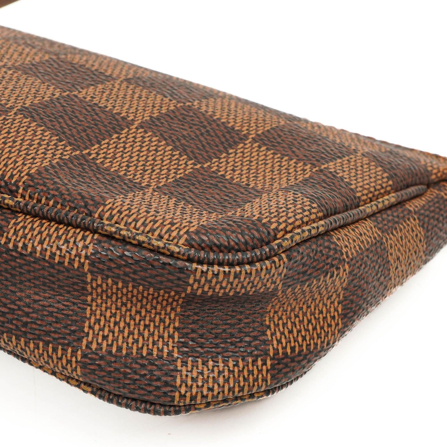 Louis Vuitton Mini Pochette Accessoires Damier Ebene Canvas Clutch Handtasche
