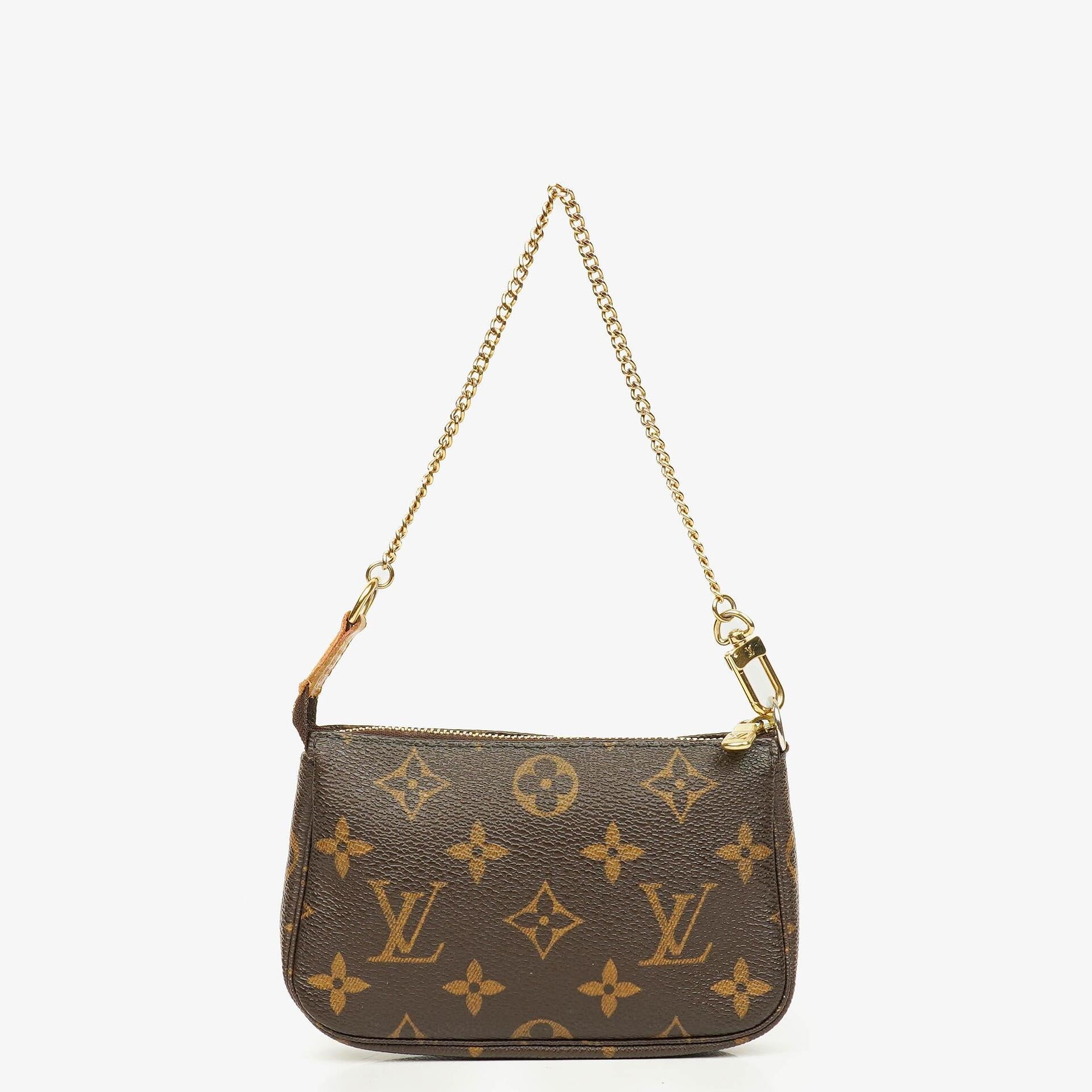 Louis Vuitton Mini Pochette Accessoires Clutch-Handtasche aus Monogram Canvas