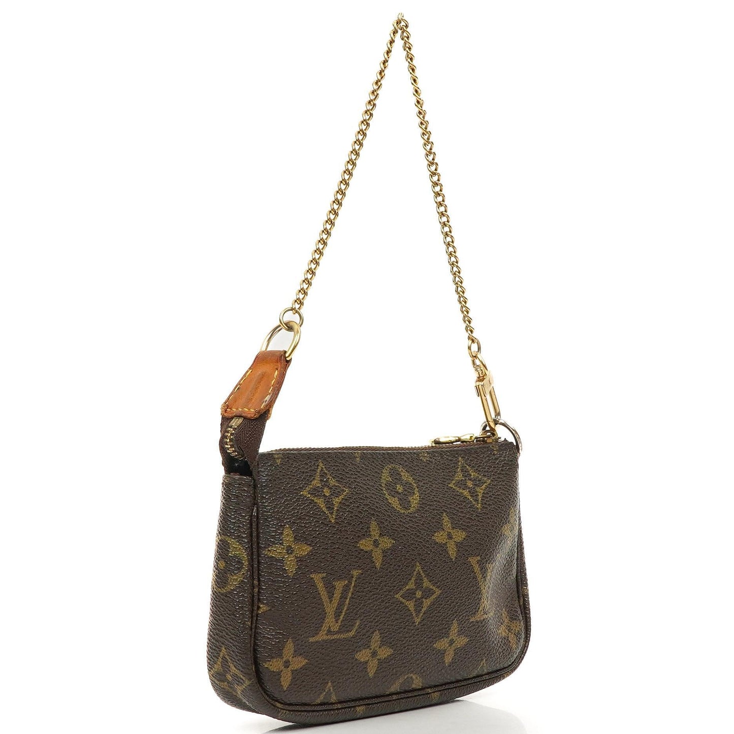 Louis Vuitton Mini Pochette Accessories Monogram Canvas Clutch-Tasche