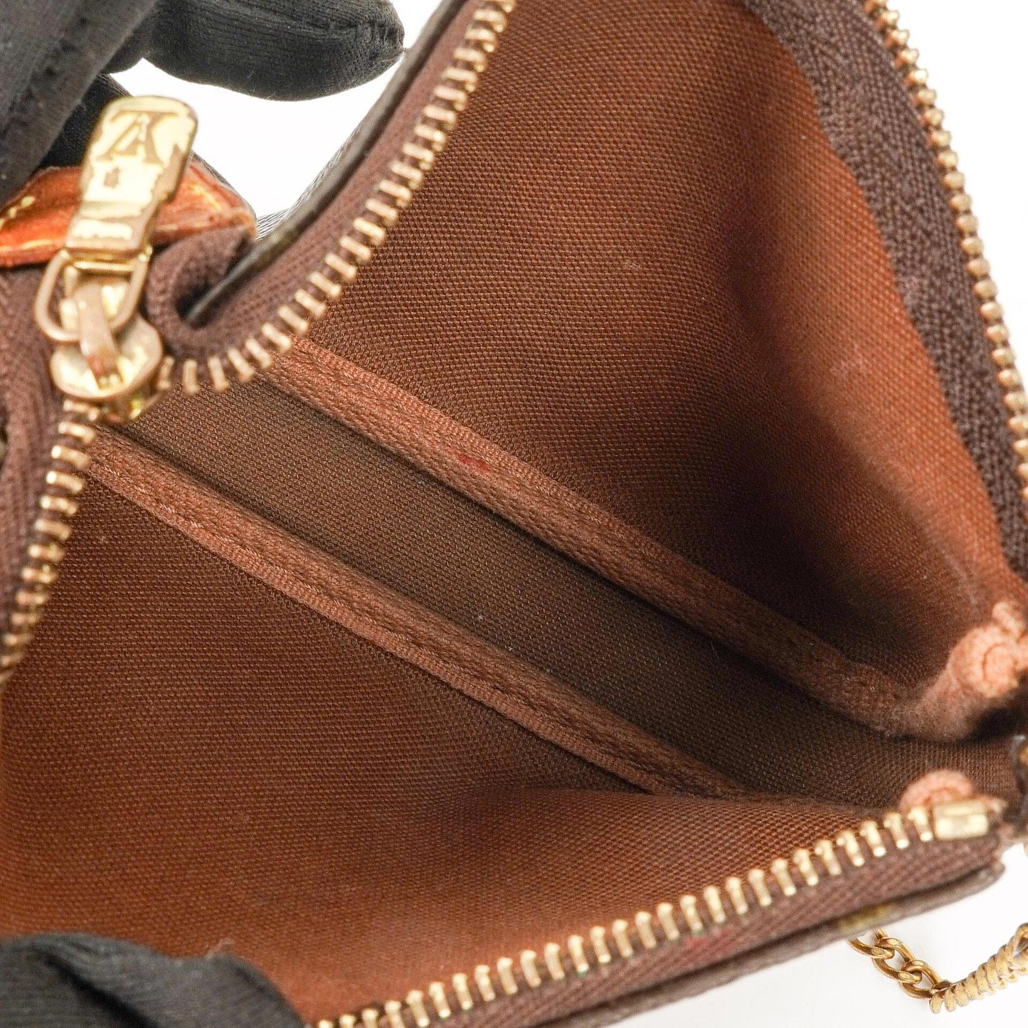 Louis Vuitton Mini Pochette Accessories Monogram Canvas Clutch-Tasche