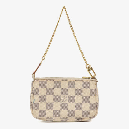Louis Vuitton Mini Pochette aus Damier Azur Canvas