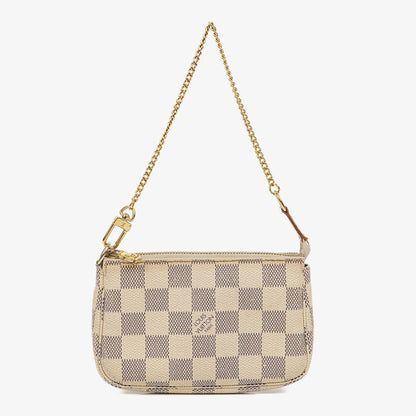 Louis Vuitton Mini Pochette aus Damier Azur Canvas