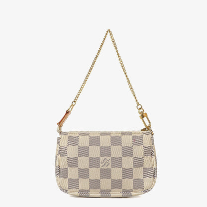 Louis Vuitton Mini Pochette aus Damier Azur Canvas