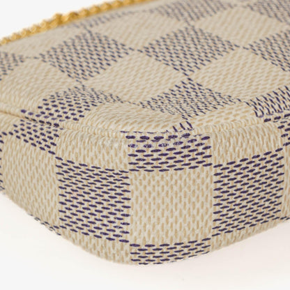 Louis Vuitton Mini Pochette aus Damier Azur Canvas