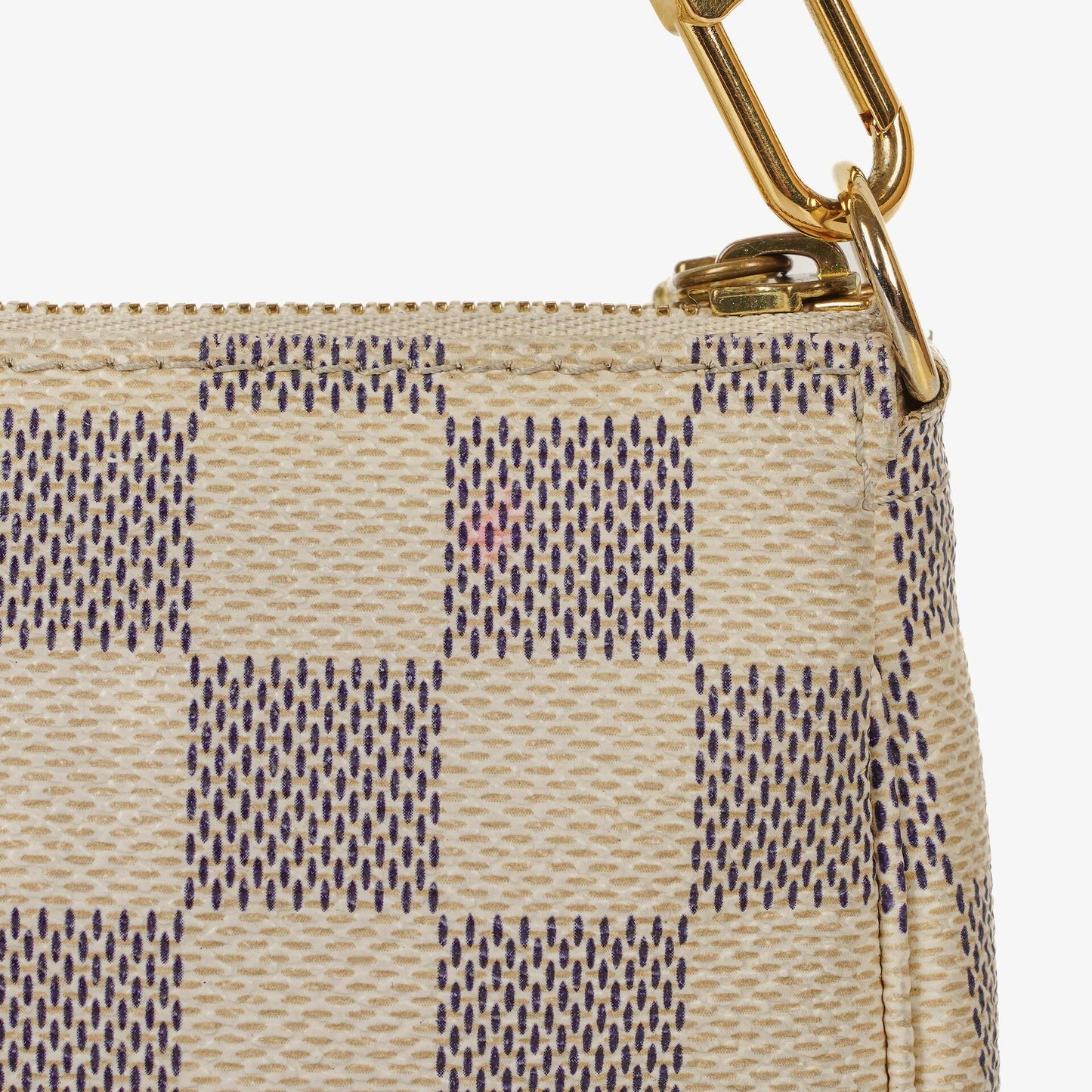 Louis Vuitton Mini Pochette aus Damier Azur Canvas