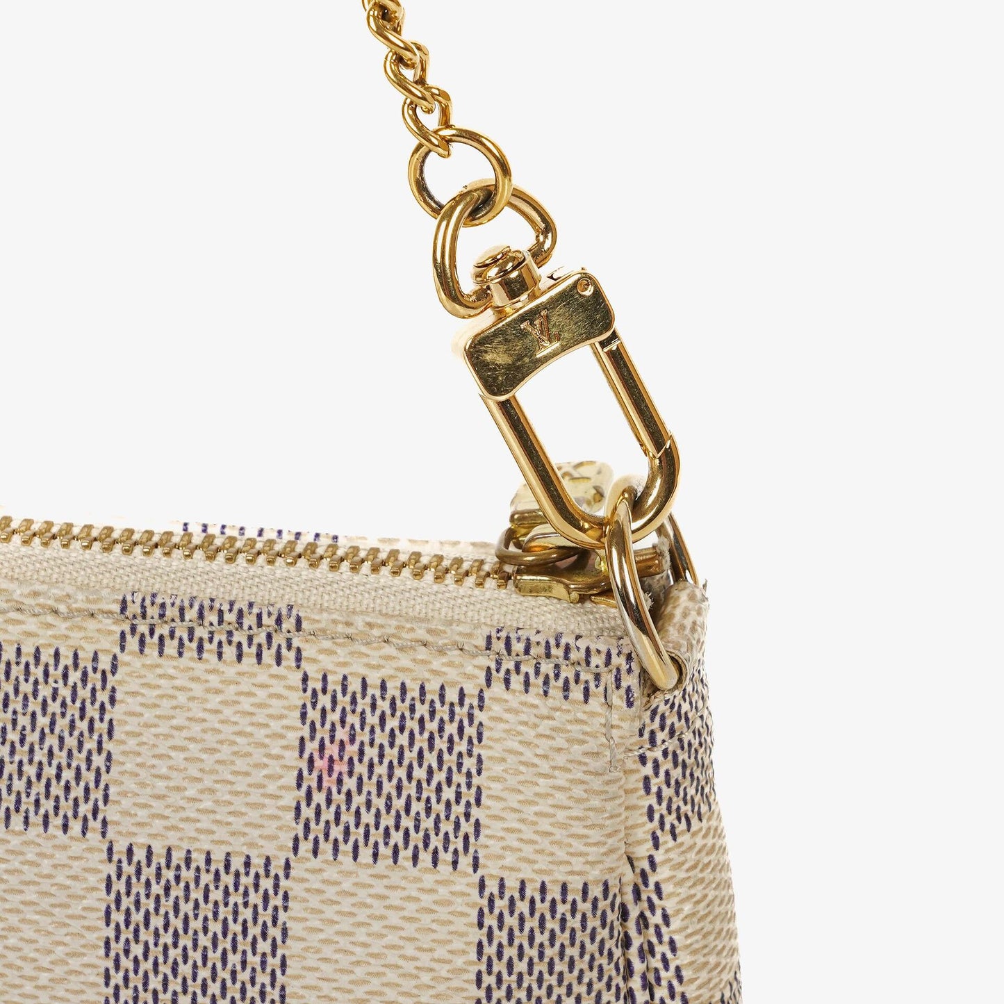 Louis Vuitton Mini Pochette aus Damier Azur Canvas