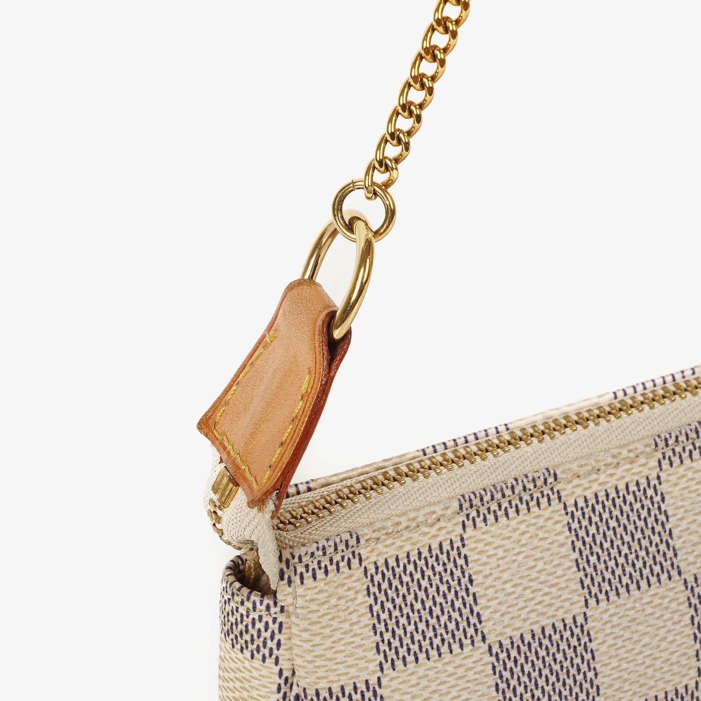 Louis Vuitton Mini Pochette aus Damier Azur Canvas