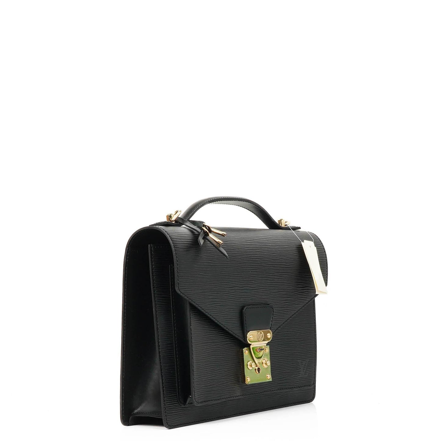 Louis Vuitton Monceau Schwarze EPI Leder Handtasche