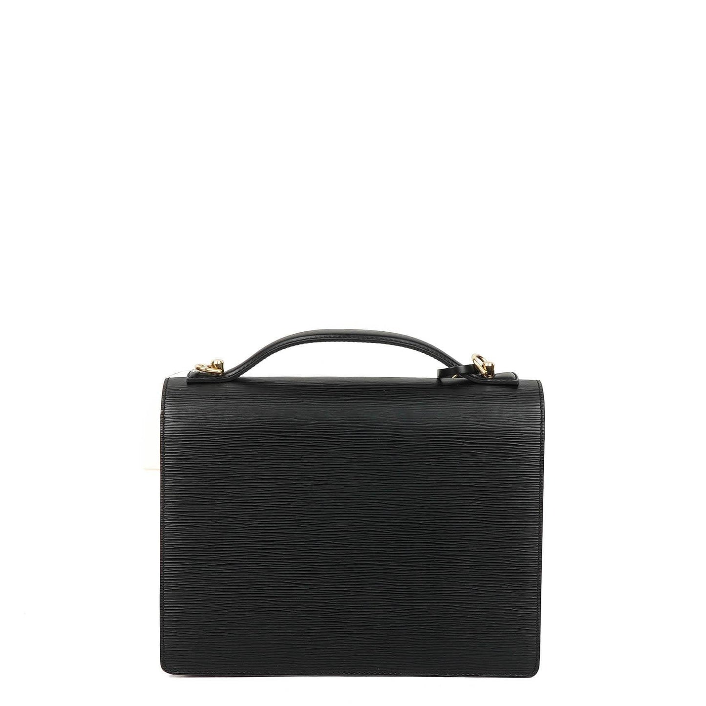 Louis Vuitton Monceau Schwarze EPI Leder Handtasche