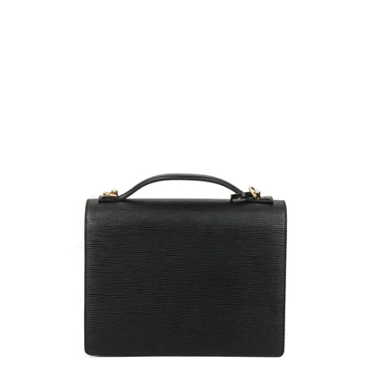 Louis Vuitton Monceau Schwarze EPI Leder Handtasche