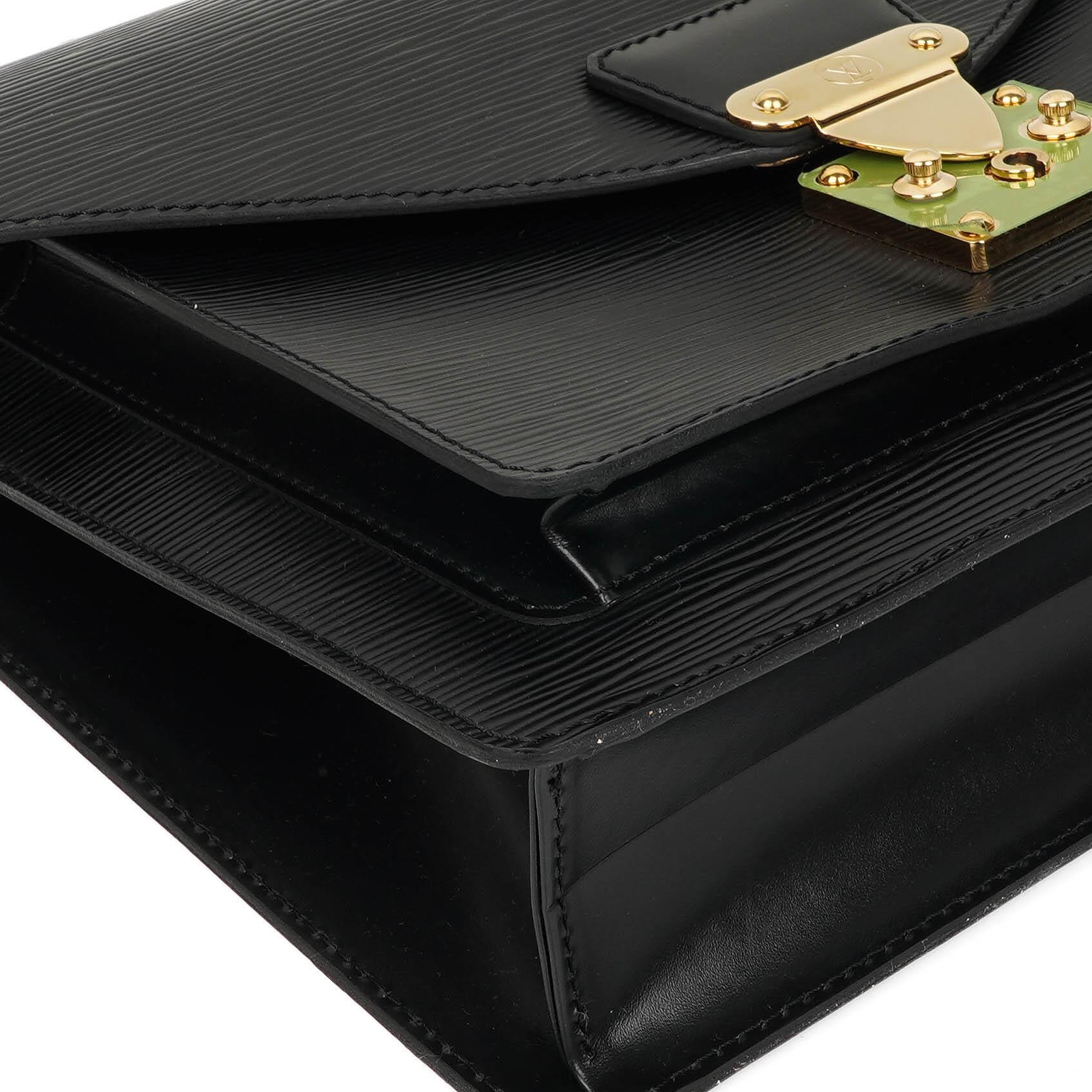 Louis Vuitton Monceau Schwarze EPI Leder Handtasche