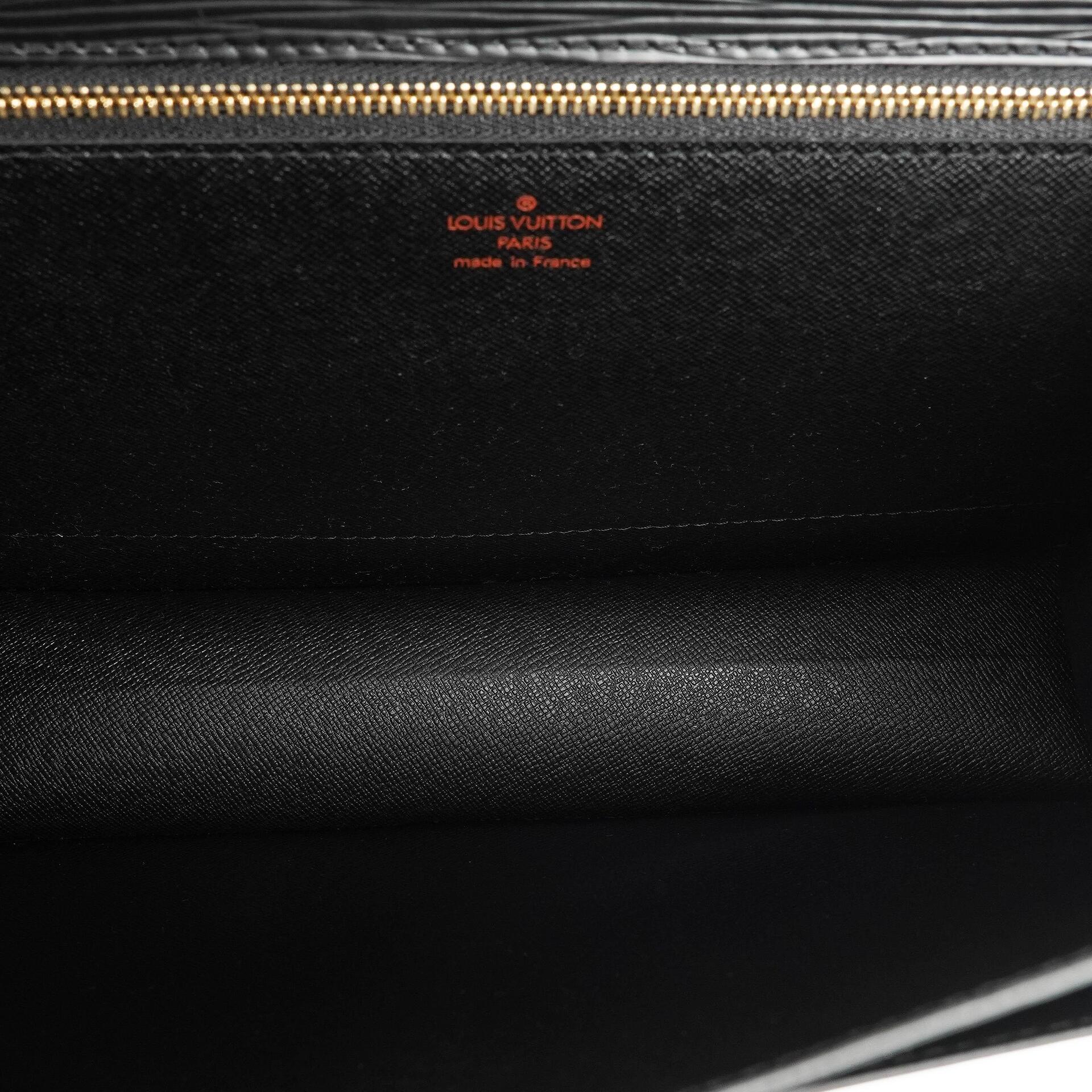 Louis Vuitton Monceau Schwarze EPI Leder Handtasche