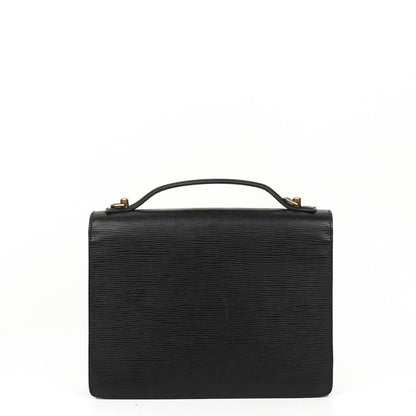 Louis Vuitton Monceau Schwarze EPI Leder Handtasche