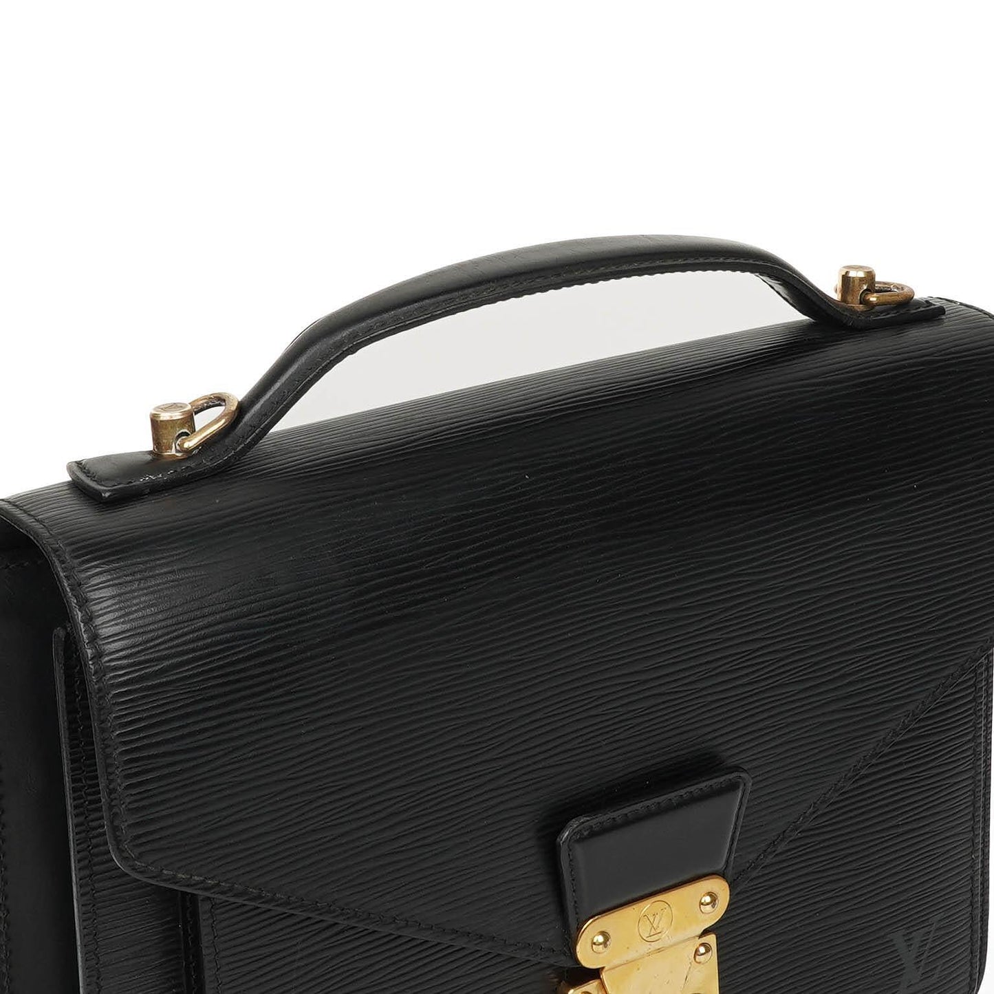 Louis Vuitton Monceau Schwarze EPI Leder Handtasche